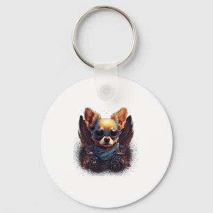Chihuahua  Biker  Motorcyle  Riding  Dog  Dad    Key Ring
