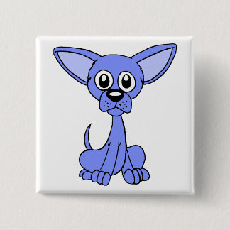 Chihuahua Blue 15 Cm Square Badge