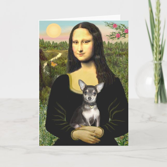 Chihuahua (BlueTan) - Mona Lisa Card (Front)