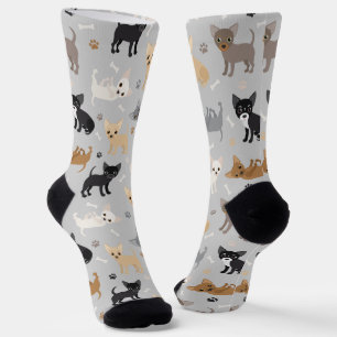 Chihuahua Bones and Paws Socks