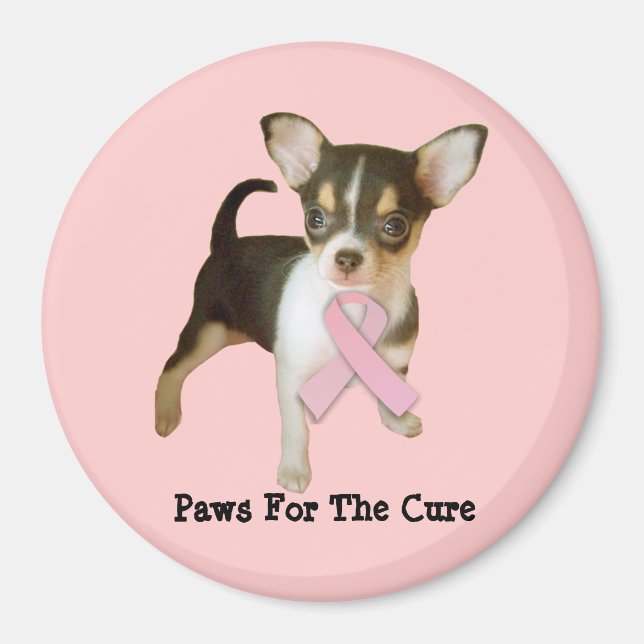 Chihuahua Breast Cancer Magnet (Front)