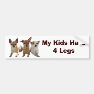 Chihuahua Bumper Sticker My Kids Have 4 Legs