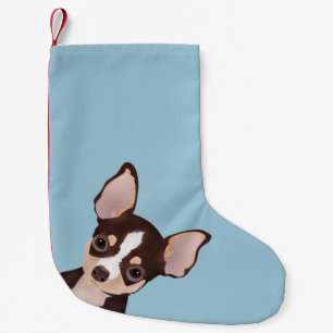 Chihuahua cartoon small christmas stocking