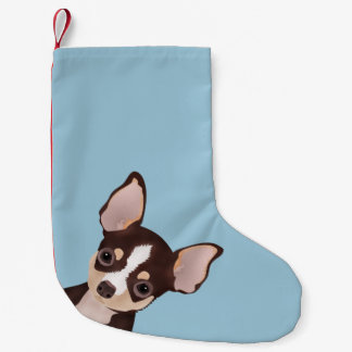 Chihuahua cartoon small christmas stocking