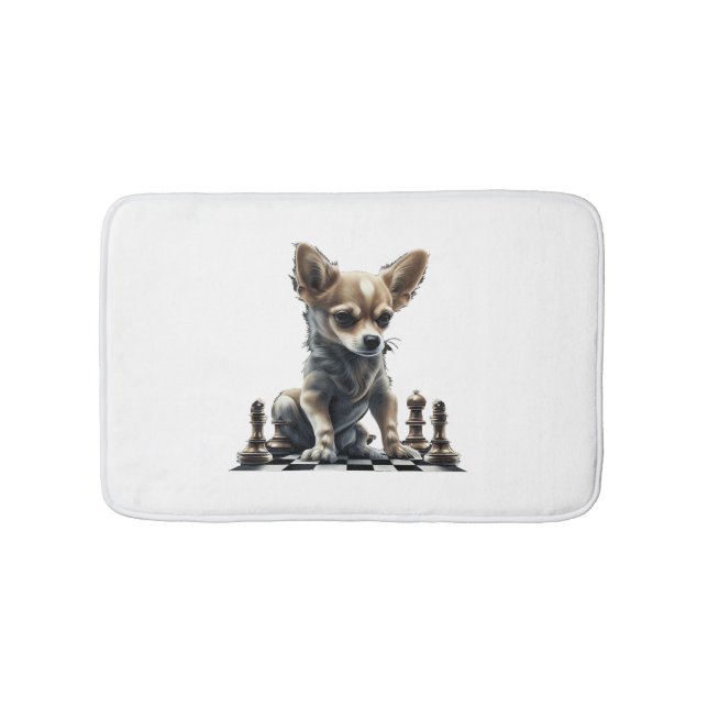 Chihuahua  Chess  Chess Player  Board  Queen   Bath Mat (Front)