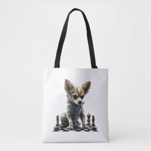 Chihuahua Chess Chess Player Board Queen Tote Bag