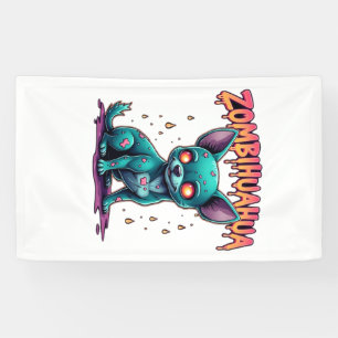 Chihuahua Chi Chichi Chiwawa Zombie Dog Halloween Banner