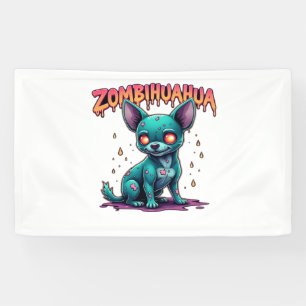 Chihuahua Chi Chichi Chiwawa Zombie Dog Halloween  Banner