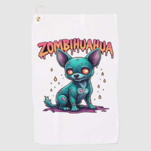 Chihuahua Chi Chichi Chiwawa Zombie Dog Halloween Golf Towel