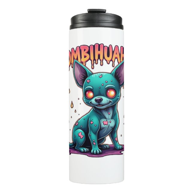 Chihuahua Chi Chichi Chiwawa Zombie Dog Halloween  Thermal Tumbler (Front)