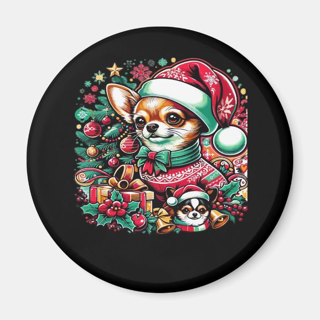 Chihuahua Christmas Cheer! Classic T-Shirt Magnet (Front)