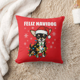 Chihuahua Christmas Cushion