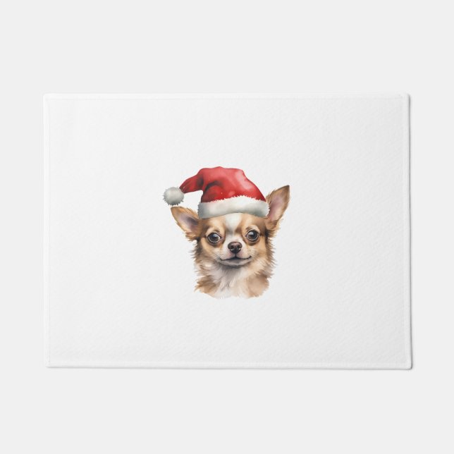 Chihuahua Christmas Dog  Doormat (Front)