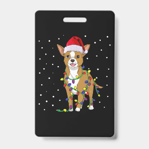 Chihuahua Christmas Dog ID Badge