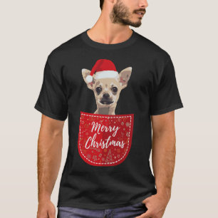 Chihuahua Christmas Dog In Your Pocket T-Shirt