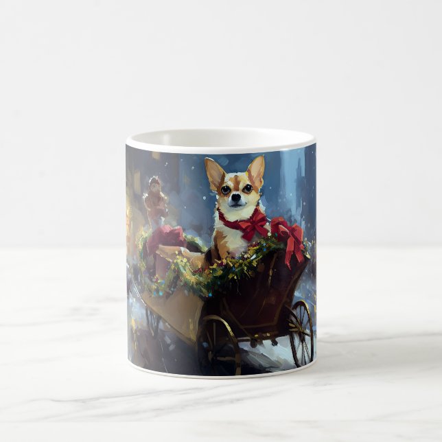 chihuahua Christmas Festive Season Coffee Mug (Center)