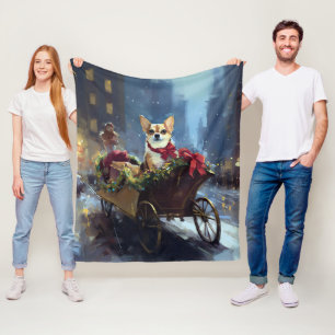 chihuahua Christmas Festive Season Fleece Blanket