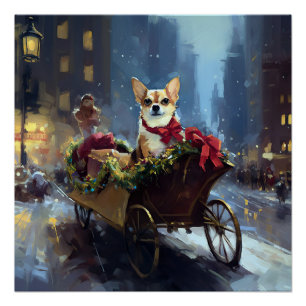chihuahua Christmas Festive Season Poster