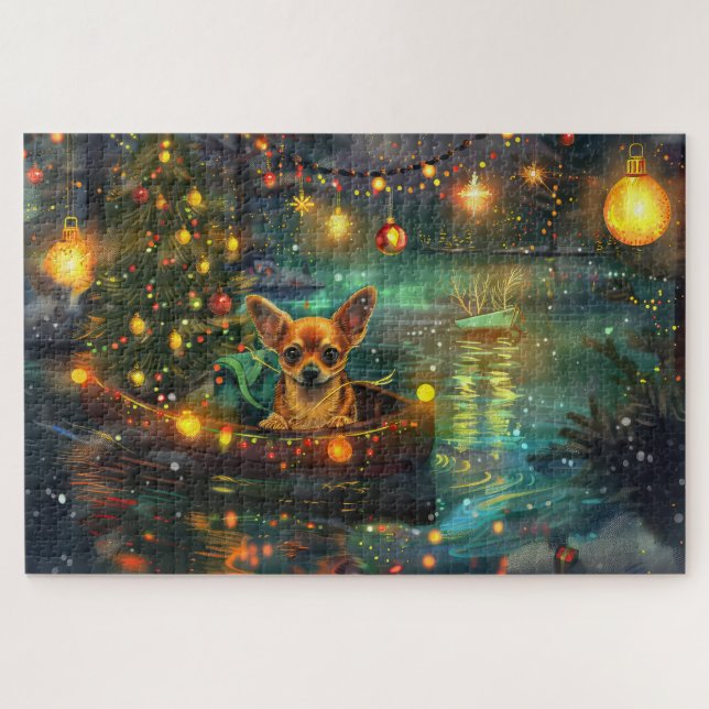 Chihuahua Christmas Festive Voyage Jigsaw Puzzle (Horizontal)