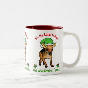 Chihuahua Christmas Gifts Two-Tone Coffee Mug