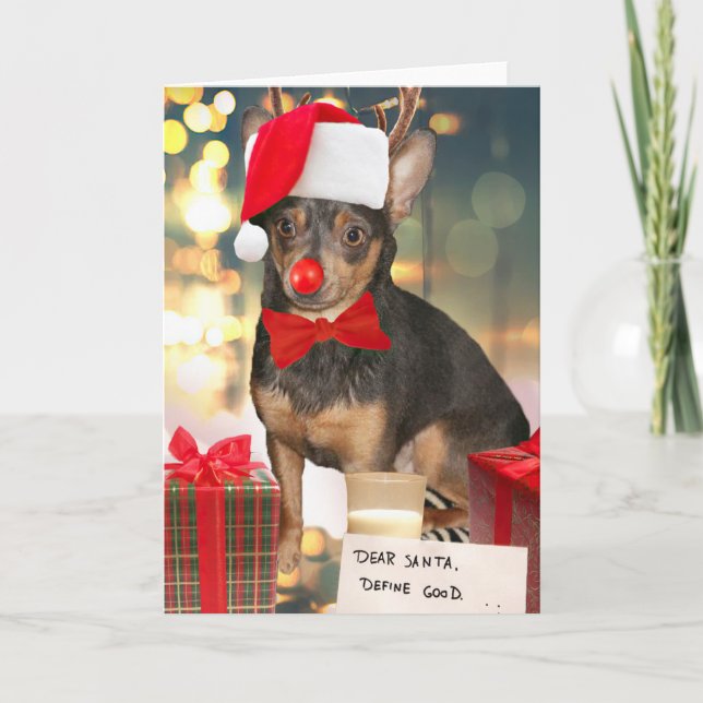 Chihuahua Christmas Holiday Card (Front)