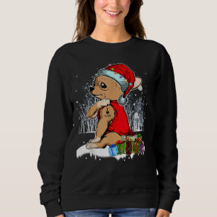 Chihuahua Christmas I Love Mum Tattoo Xmas Pajama Sweatshirt