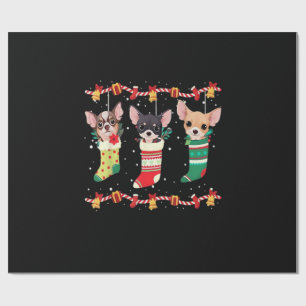Chihuahua Christmas Lights Funny Xmas Dog Lover Es Wrapping Paper