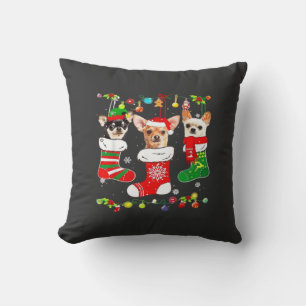 Chihuahua Christmas Lights Xmas Dog Classic T-Shir Cushion