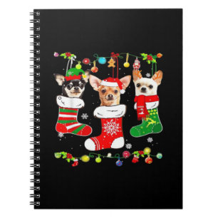 Chihuahua Christmas Lights Xmas Dog Classic T-Shir Notebook