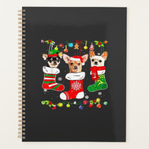 Chihuahua Christmas Lights Xmas Dog Classic T-Shir Planner