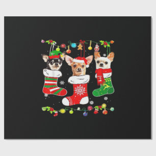 Chihuahua Christmas Lights Xmas Dog Classic T-Shir Wrapping Paper