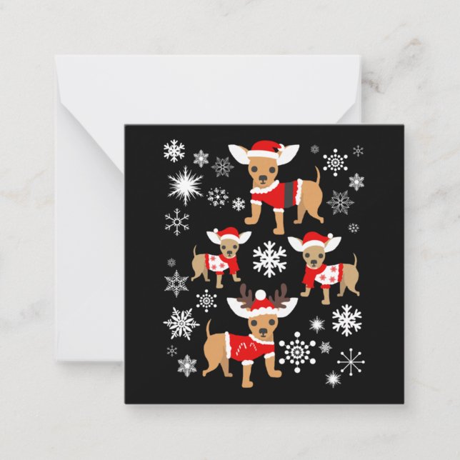 Chihuahua Christmas Lover Card (Front)