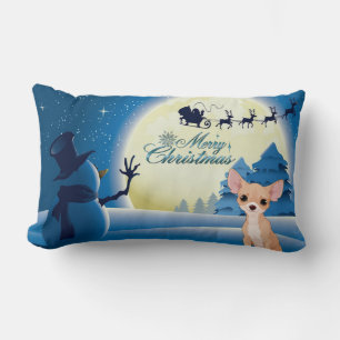 Chihuahua Christmas Lumbar Cushion