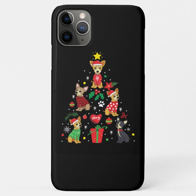Chihuahua Christmas Ornament Tree Case-Mate iPhone Case (Back)