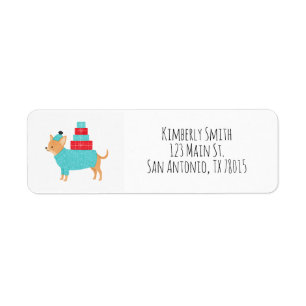Chihuahua Christmas Return Address Label