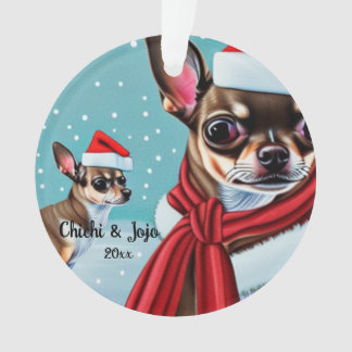Chihuahua Christmas, Santa Dog Ornament