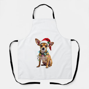Chihuahua Christmas Santa Ugly Sweater Dog Lover X Apron