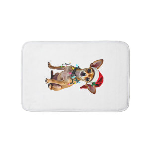 Chihuahua Christmas Santa Ugly Sweater Dog Lover X Bath Mat
