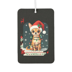 Chihuahua Christmas Santa Ugly Sweater Dog Lover X Car Air Freshener