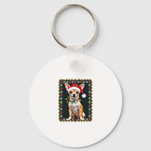 Chihuahua Christmas Santa Ugly Sweater Dog Lover X Key Ring