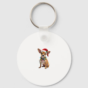 Chihuahua Christmas Santa Ugly Sweater Dog Lover X Key Ring