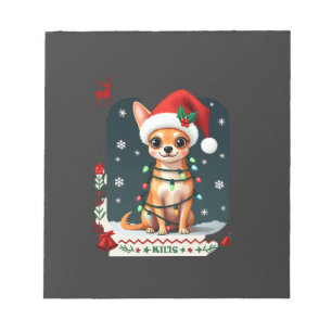 Chihuahua Christmas Santa Ugly Sweater Dog Lover X Notepad