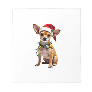 Chihuahua Christmas Santa Ugly Sweater Dog Lover X Notepad