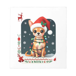 Chihuahua Christmas Santa Ugly Sweater Dog Lover X Notepad