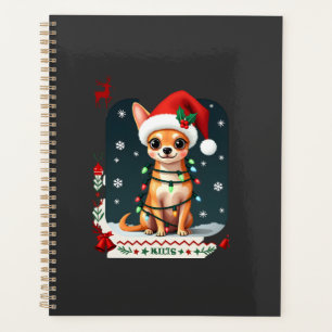 Chihuahua Christmas Santa Ugly Sweater Dog Lover X Planner