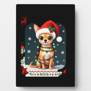 Chihuahua Christmas Santa Ugly Sweater Dog Lover X Plaque