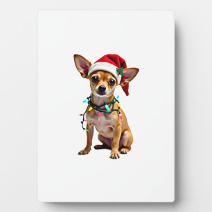 Chihuahua Christmas Santa Ugly Sweater Dog Lover X Plaque