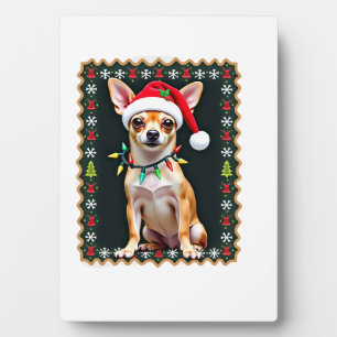 Chihuahua Christmas Santa Ugly Sweater Dog Lover X Plaque