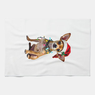 Chihuahua Christmas Santa Ugly Sweater Dog Lover X Tea Towel