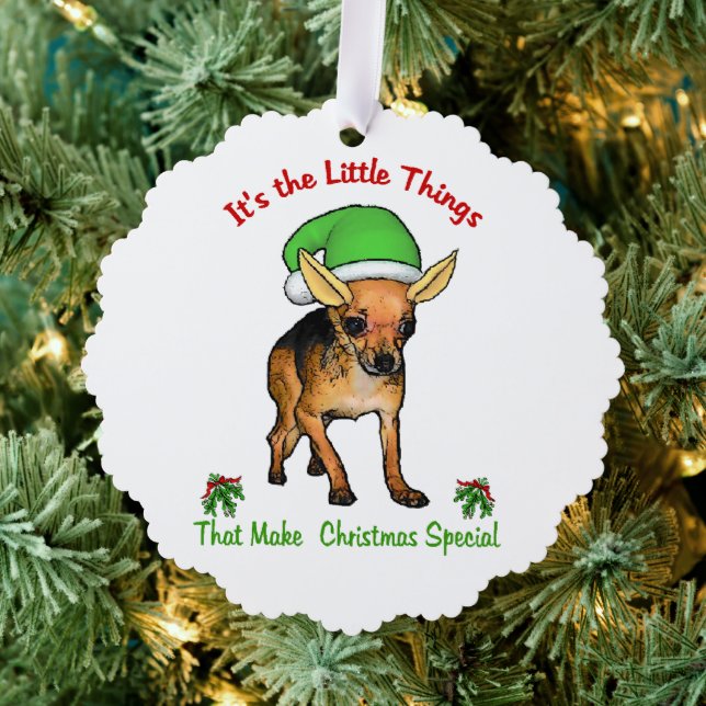 Chihuahua  Christmas Tree Decoration Card (Insitu (Tree))